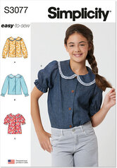 Girls´ tops. Simplicity 3077. 