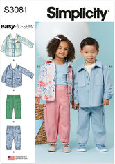 Toddlers´ jackets pants. Simplicity 3081. 