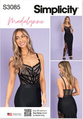 Corset dress by Madalynne intimates. Simplicity 3085. 