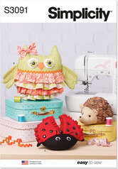 Plush animals. Simplicity 3091. 