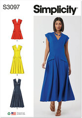 Dress with length sleeve variations. Simplicity 3097. 