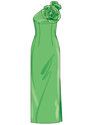 Dress in two lengths with detachable 3d flowers