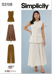 Vest, skirt pants by american sewing guild. Simplicity 3108. 