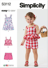 Toddlers´ dress, top shorts. Simplicity 3112. 