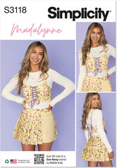 Cropped corset skort by Madalynne. Simplicity 3118. 