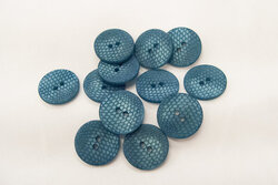 Button crocodile-look petrol 1,8cm