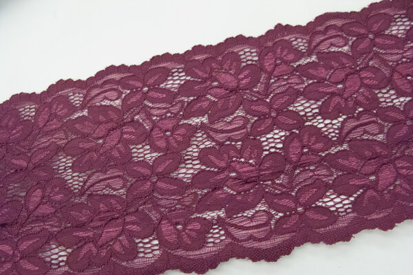 Lace elastic reddish purple 15cm