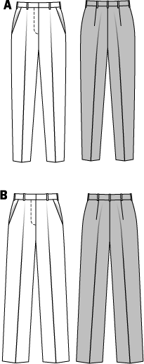 Well fitted pants are particularly important for petite women and ideal companions to combine. Sew your favorite variant with crease and slant pockets in the slender cut or with fuller, straight legs. Well fitted pants are particularly important for petite women and ideal companions to combine. Sew your favorite variant with crease and slant pockets in the slender cut or with fuller, straight legs.