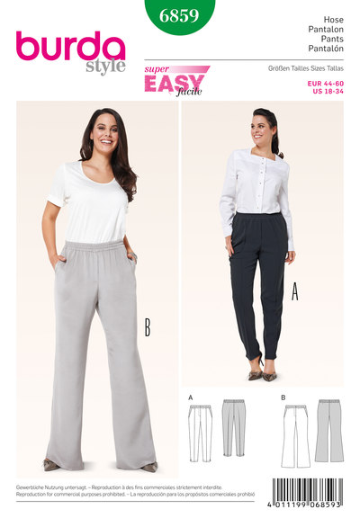 Pants, Pull-on Pants, with elastic casing