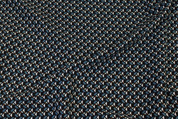 Black blouse viscose with small petrol retro-pattern