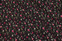 Black cotton with small roses and dots