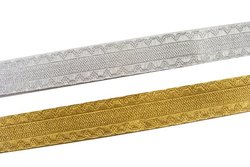 Decoration drape in gold or silver, 20 mm wide