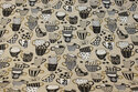 Linen-look with coffee cups