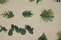 Linen-look with green branches