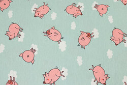 Medium-thickness cotton/polyester with pigs