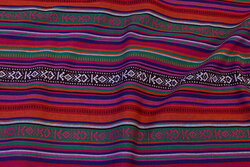 Mexi-stripes in red, green and purple nuances