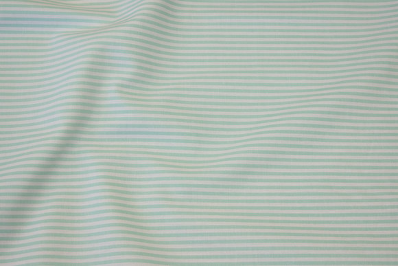 Narrow-striped cotton in mint and white 