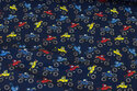 Navy cotton-jersey with small monstertrucks