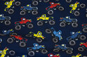 Navy cotton-jersey with small monstertrucks