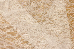 White, light polyester lace