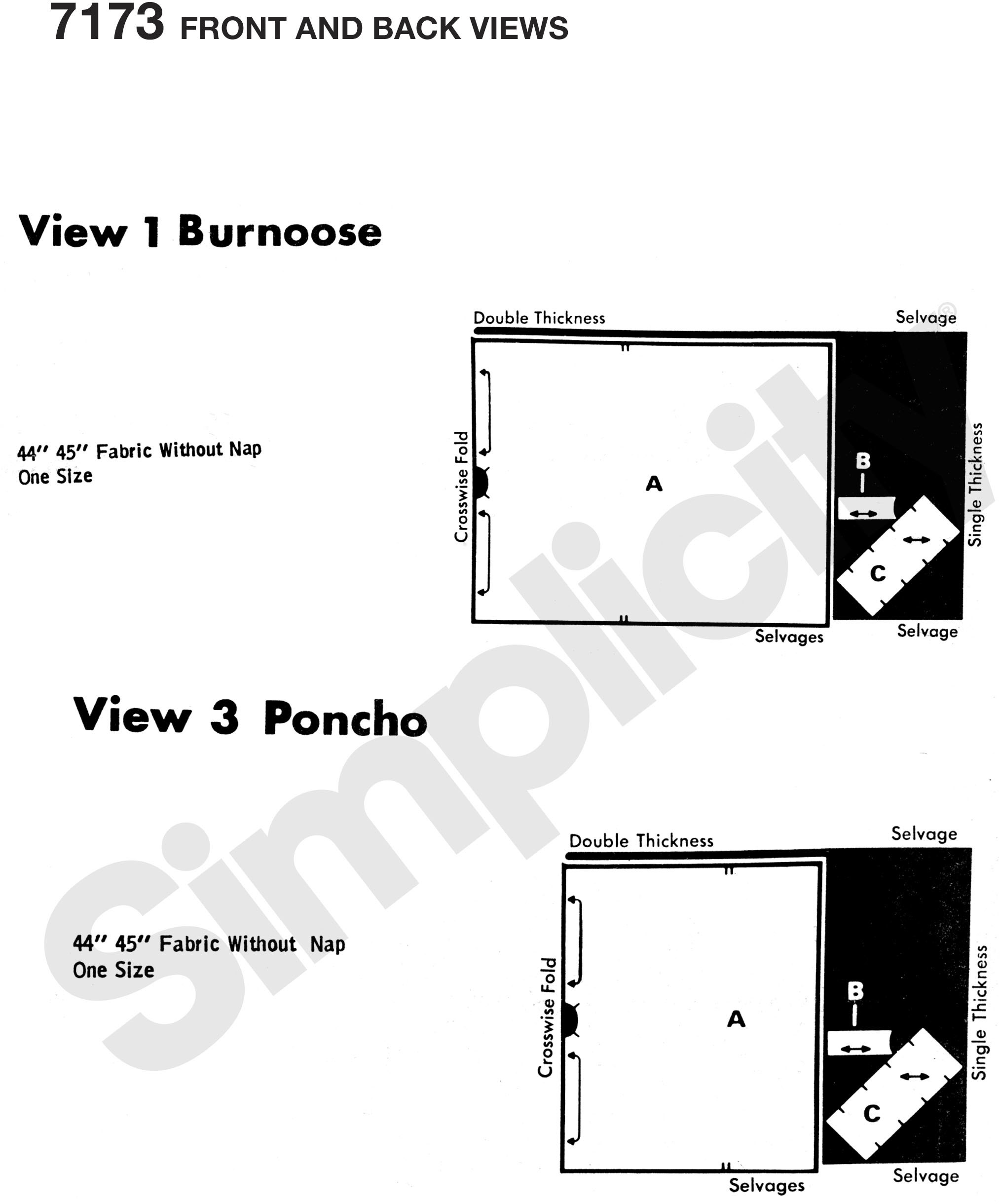 This reproduction of our original Vintage 1960s pattern is an easy cut, easy sew Jiffy pattern for a Misses poncho or burnoose. This reproduction of our original Vintage 1960s pattern is an easy cut, easy sew Jiffy pattern for a Misses poncho or burnoose.