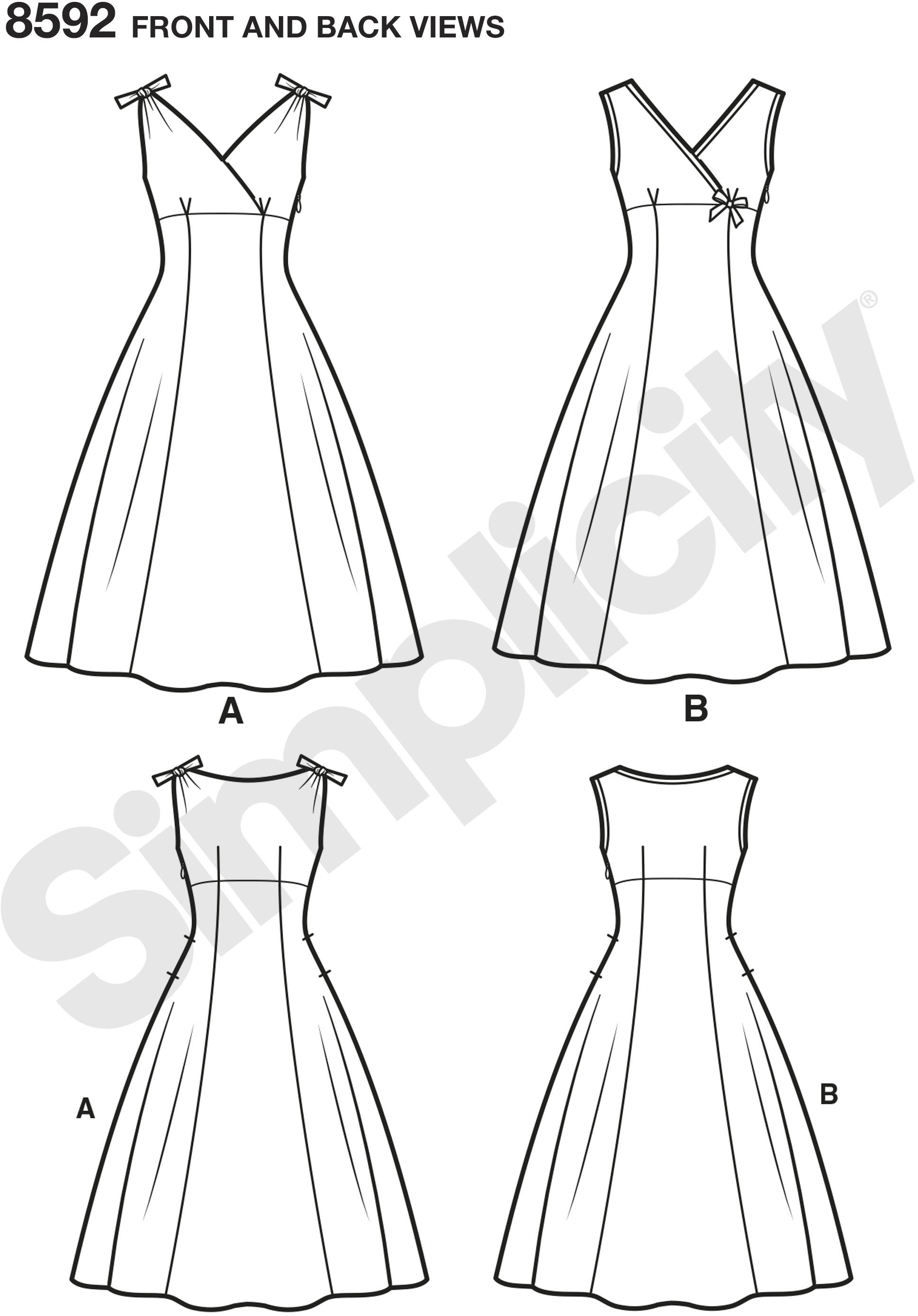 This Simplicity vintage pattern circa 1950s features a flattering sleeveless dress with empire lines. Simplicity authentic vintage sewing pattern styled for Misses and Women. This Simplicity vintage pattern circa 1950s features a flattering sleeveless dress with empire lines. Simplicity authentic vintage sewing pattern styled for Misses and Women.