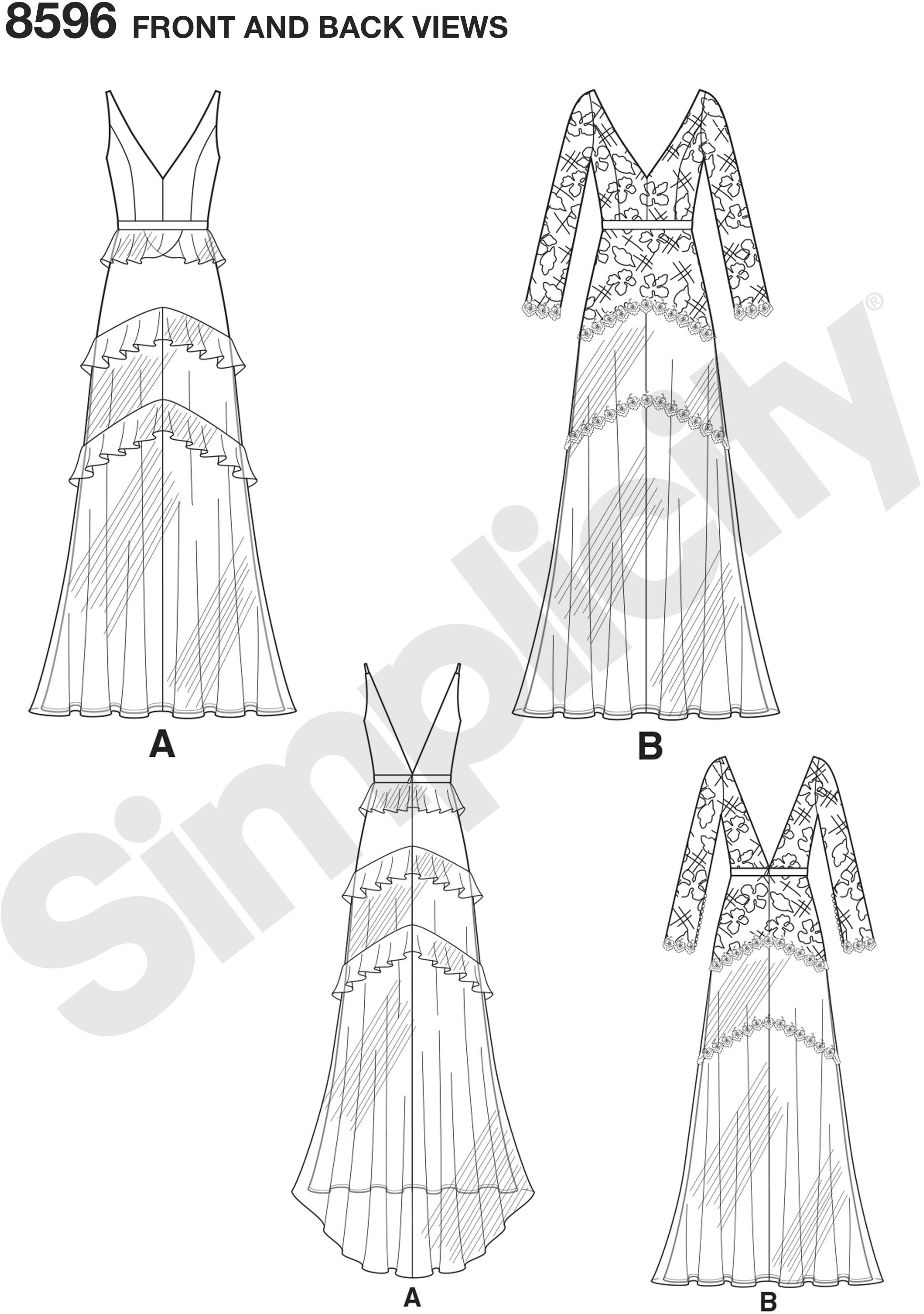 Create the gown of your dreams with this sewing pattern for Misses by Leanne Marshall featuring long or sleeveless designs with trim and train options. Create the gown of your dreams with this sewing pattern for Misses by Leanne Marshall featuring long or sleeveless designs with trim and train options.