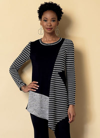 Seamed Tunics with Asymmetical Hems. Butterick 6377. 