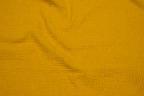Double-woven, soft cotton (gauze) brass yellow
