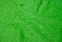 Light bright green, longhaired fake fur