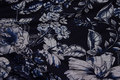 Navy heavy-jersey with light grey flowers