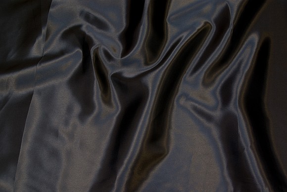 Polyester sateen in black