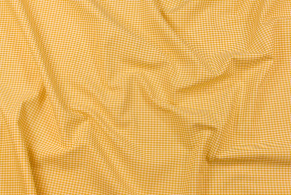 Small checkered cotton in yellow and white