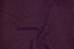 Double-woven terry cloth in eggplant-colored