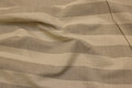 Linen-colored polyester and linen with 5 cm wide across-stripes