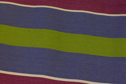 Striped sunchair fabric in red-purple, lavender and green