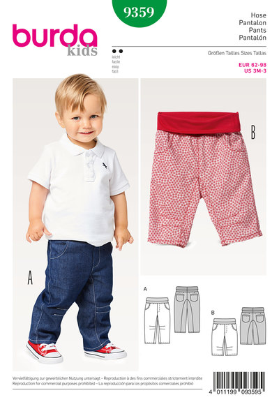 Pants/Trousers –
Hip Yoke Pockets, Elastic Waistband