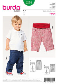 Pants/Trousers –
Hip Yoke Pockets, Elastic Waistband. Burda 9359. 