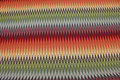 Beautiful opholstry fabric with across-zigzag stripes in multicolors