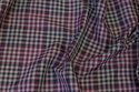 Checked lining-fabric in red-purple and grey