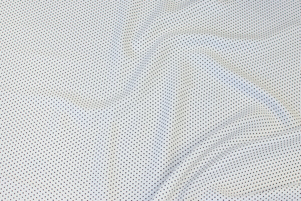 White micro-polyester with navy mini-dots