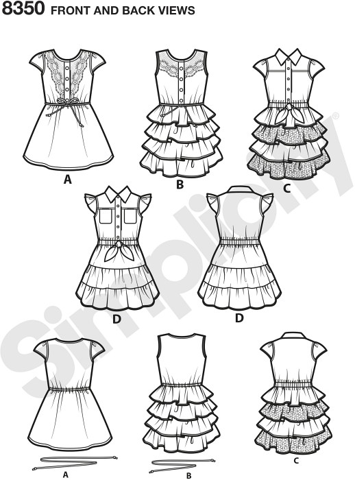 American Girl dresses for children with a modern western style. Dress can be made short sleeve or sleeveless and with or without a collar. Skirts can be either layered, short peasant or just circular. Add lace to bodice and or tie to waist. Matching outfit for doll available.