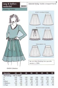 Pleat and baloon skirt. Onion 3033. 