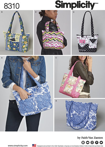 Quilted Bags in Three Sizes