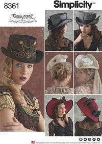 Hats in Three Sizes. Simplicity 8361. 