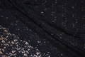 Black dress-lace-fabric with double scallop edge 