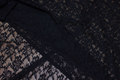 Black polyester lace without stretch 