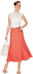 Gored Skirt with softly flowing hem