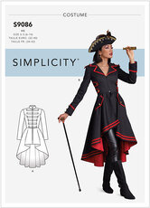Pirate woman costume. Simplicity 9086. 