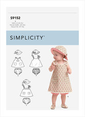 Babies Dress, Panties and Hat. Simplicity 9152. 